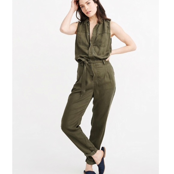 abercrombie green jumpsuit